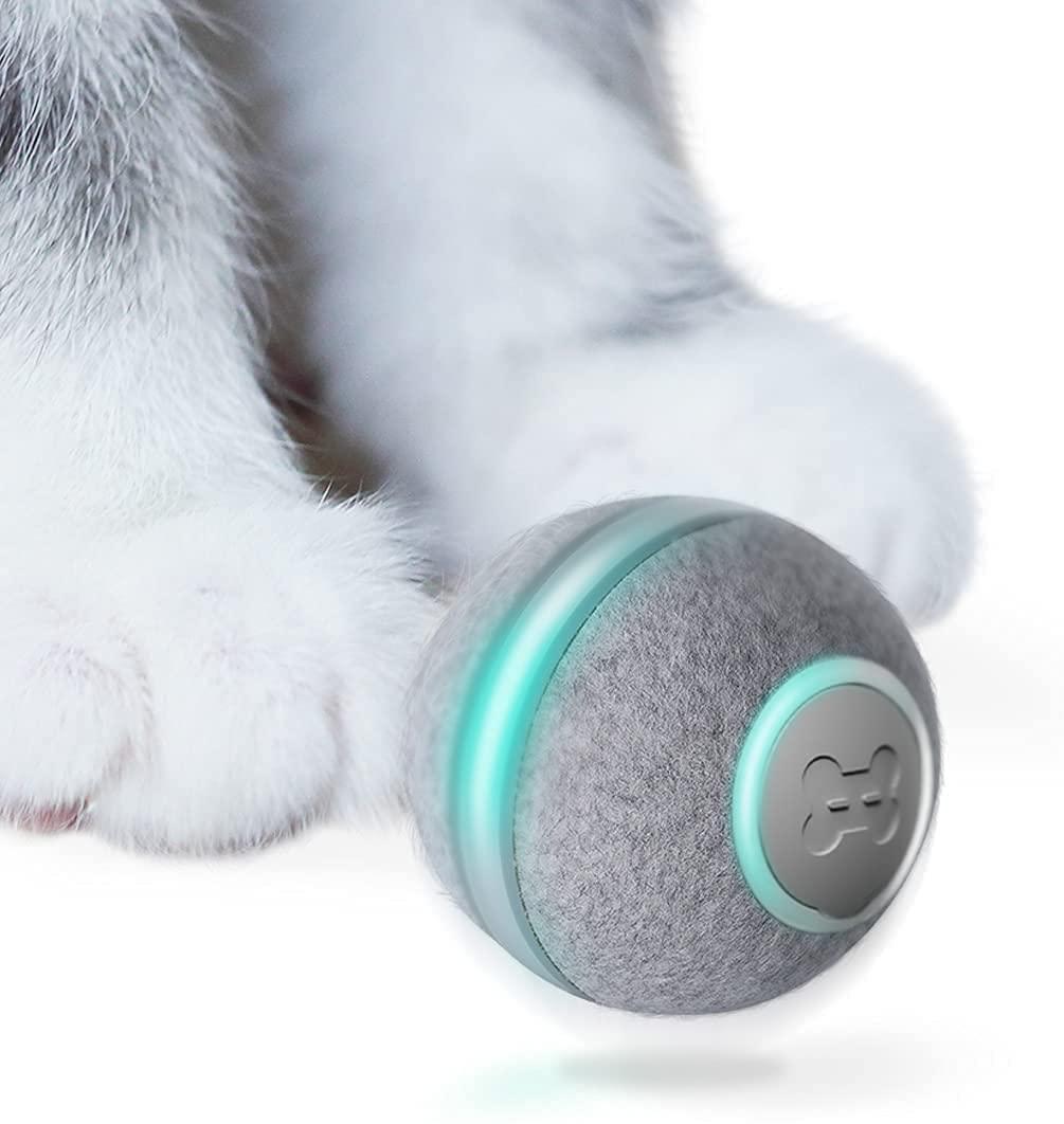 Cheerble Wicked Ball, Wool Style of Wicked Ball Designed specifically for Your Cats, 100% Automatic Ball to Keep Your Cats Company All Day (Artificial Wool Wicked Ball)