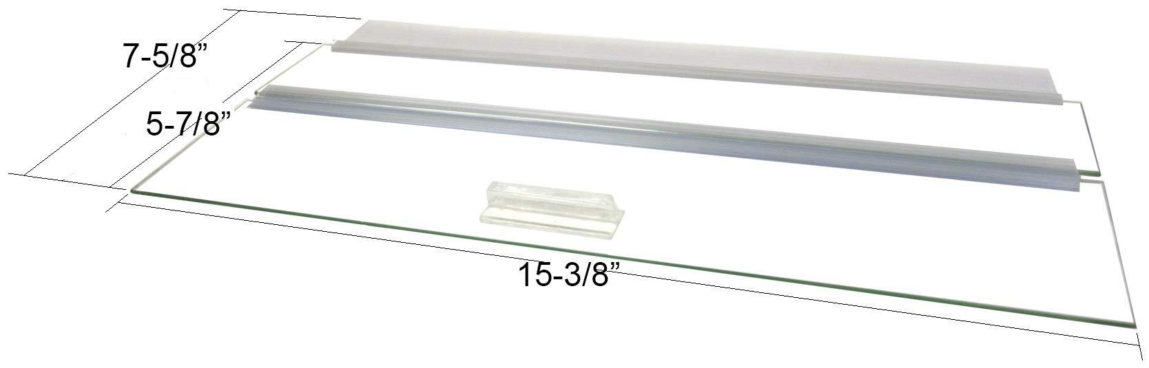 Aquarium Glass Canopies for Aquariums with & Without Center Braces, 5 to 360 Gallon Aquariums. Carefully Select Size and Match Exact Canopy Measurements. (Tank Without Center Brace, 16 L x 8 W)