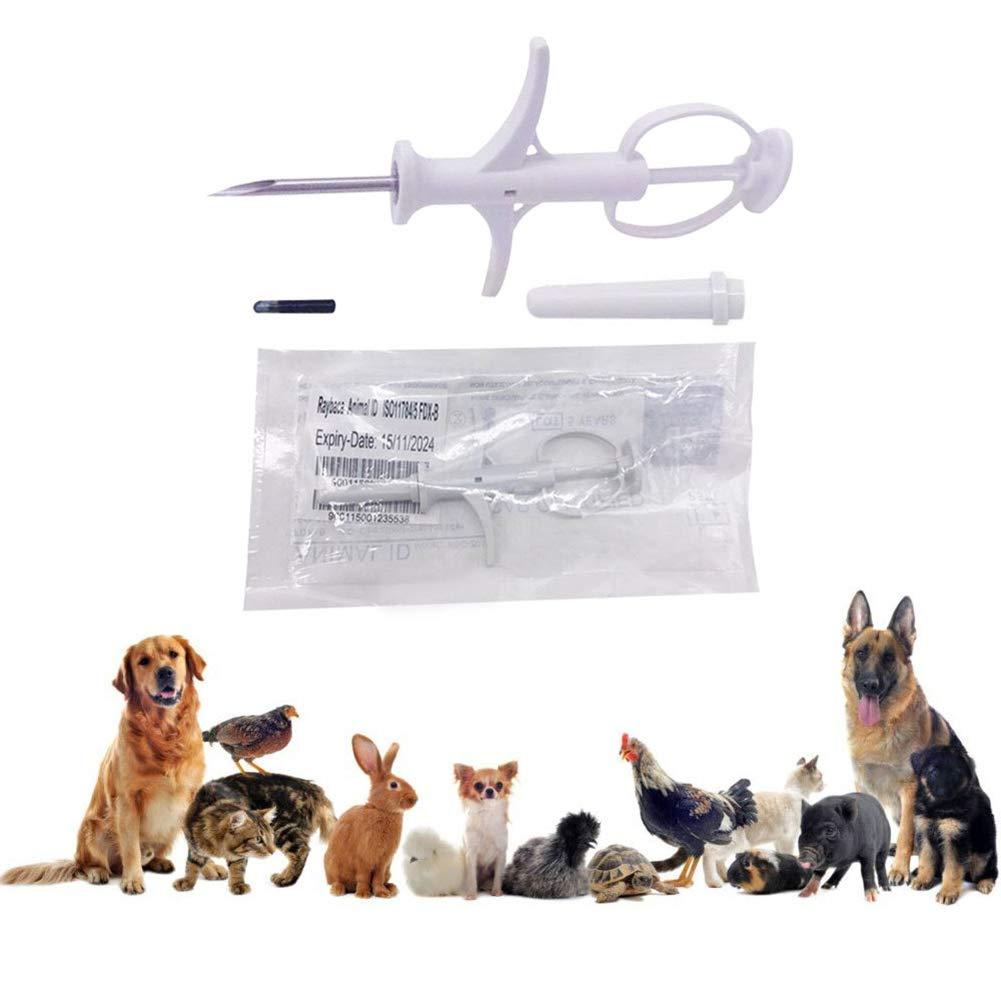 Backagin New 20 Packs 2.12mm Microchips Dogs ID Microchip FDX-B ISO 11784/11785 Pet Cats Microchips Implant Kit with Syringe for Veterinary Management