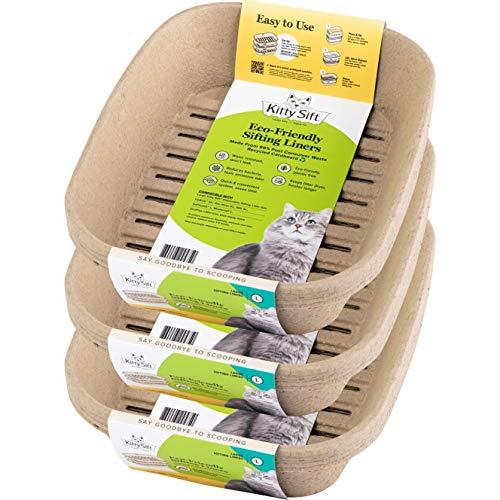 Kitty Sift Disposable Sifting Litter Box Liners (Large, Pack of 12), Plastic Free