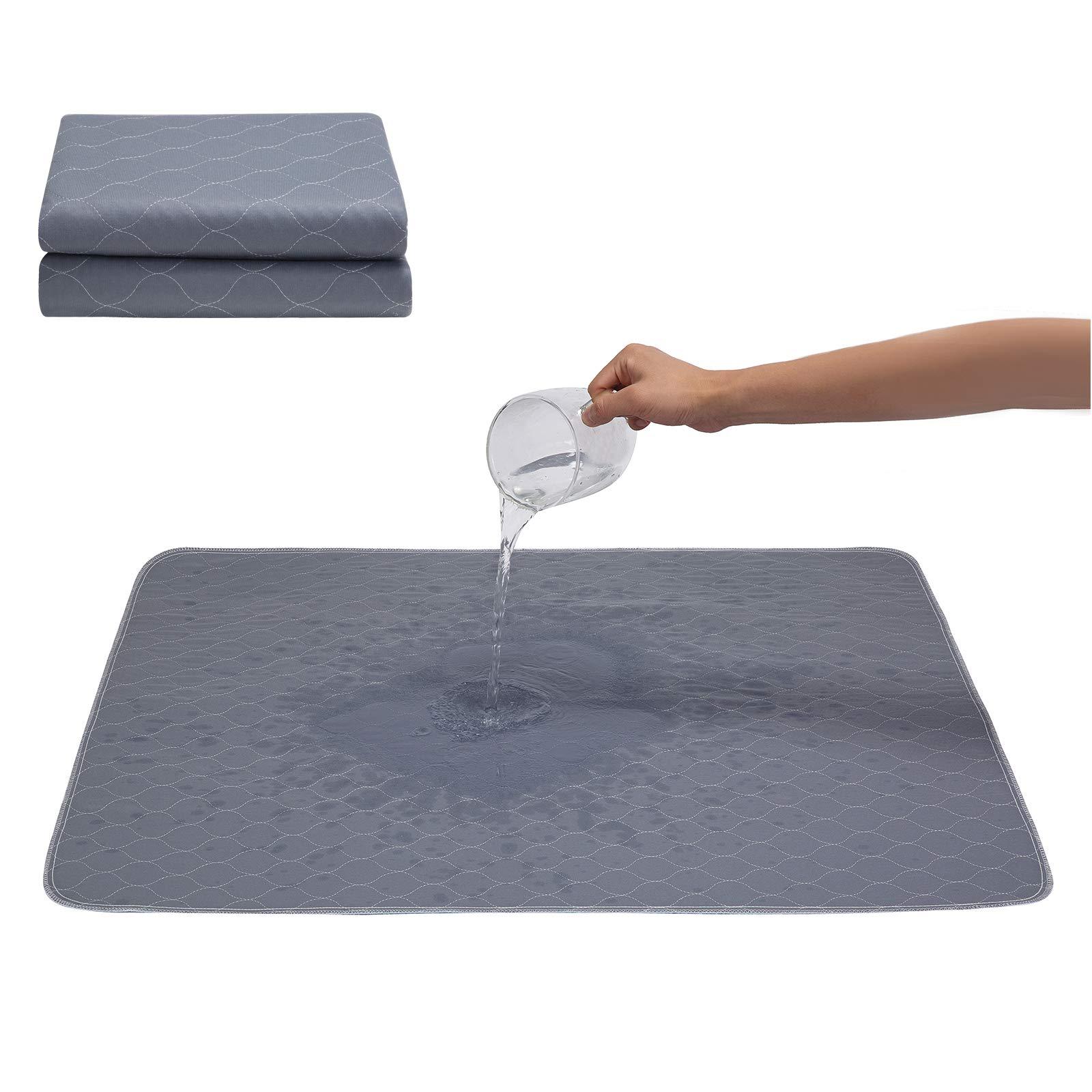 JdPet Washable Dog Pee Pads+Free Grooming Gloves - Reusable Whelping Pads,Waterproof Dog Mat Non-Slip Puppy Potty Training Pads for Dogs, Cats, Bunny