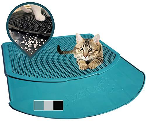 DzelCat SpreadZtrap Cat Litter Mat - Disinfectable ABS Plastic Litter Catcher Tray for Cats & Dogs - Waterproof 16\\\