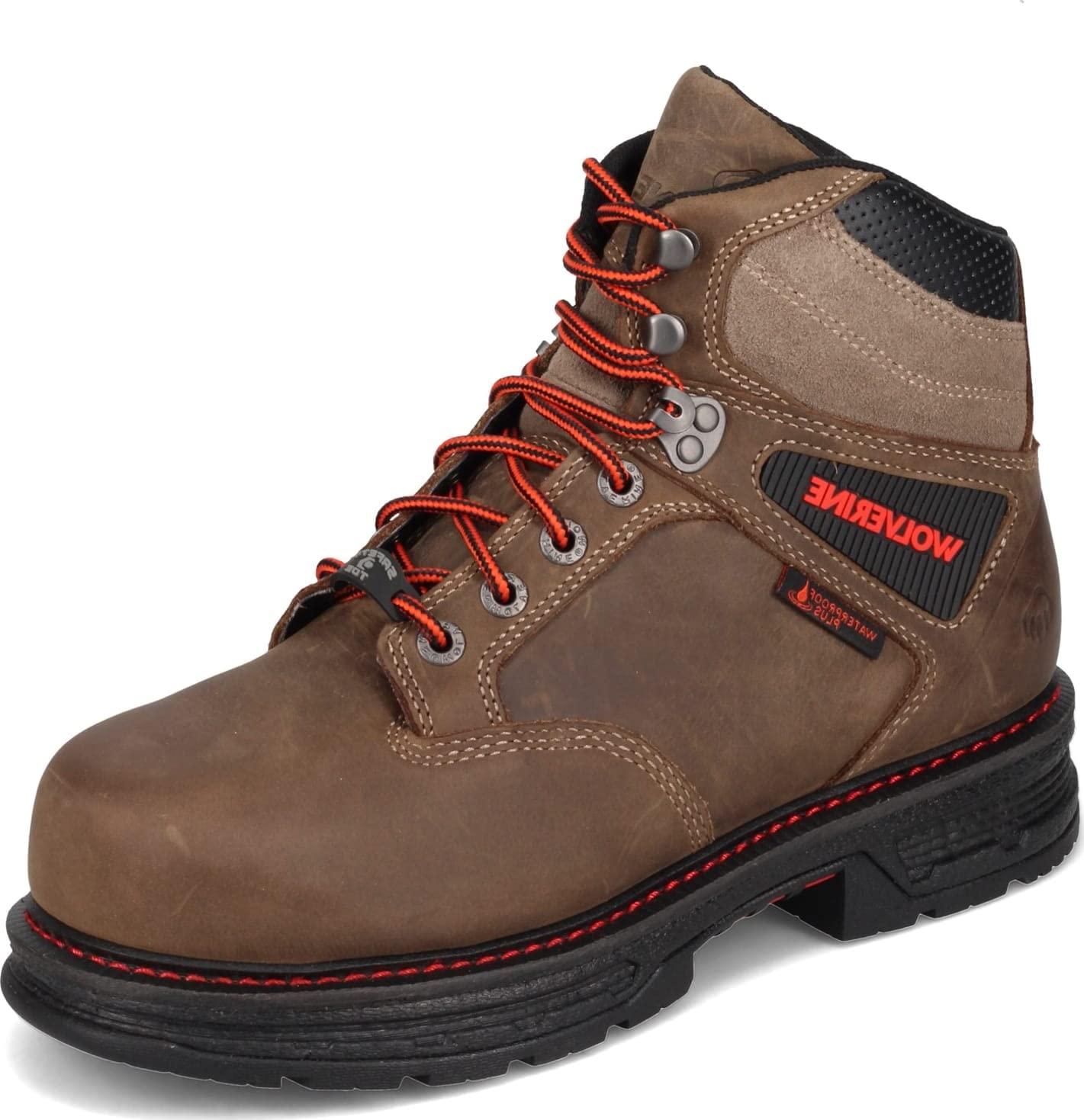 WOLVERINE Men\\\'s Boots, Hellcat Ultraspring 6in CarbonMax Work Boot Gravel 8.5 M