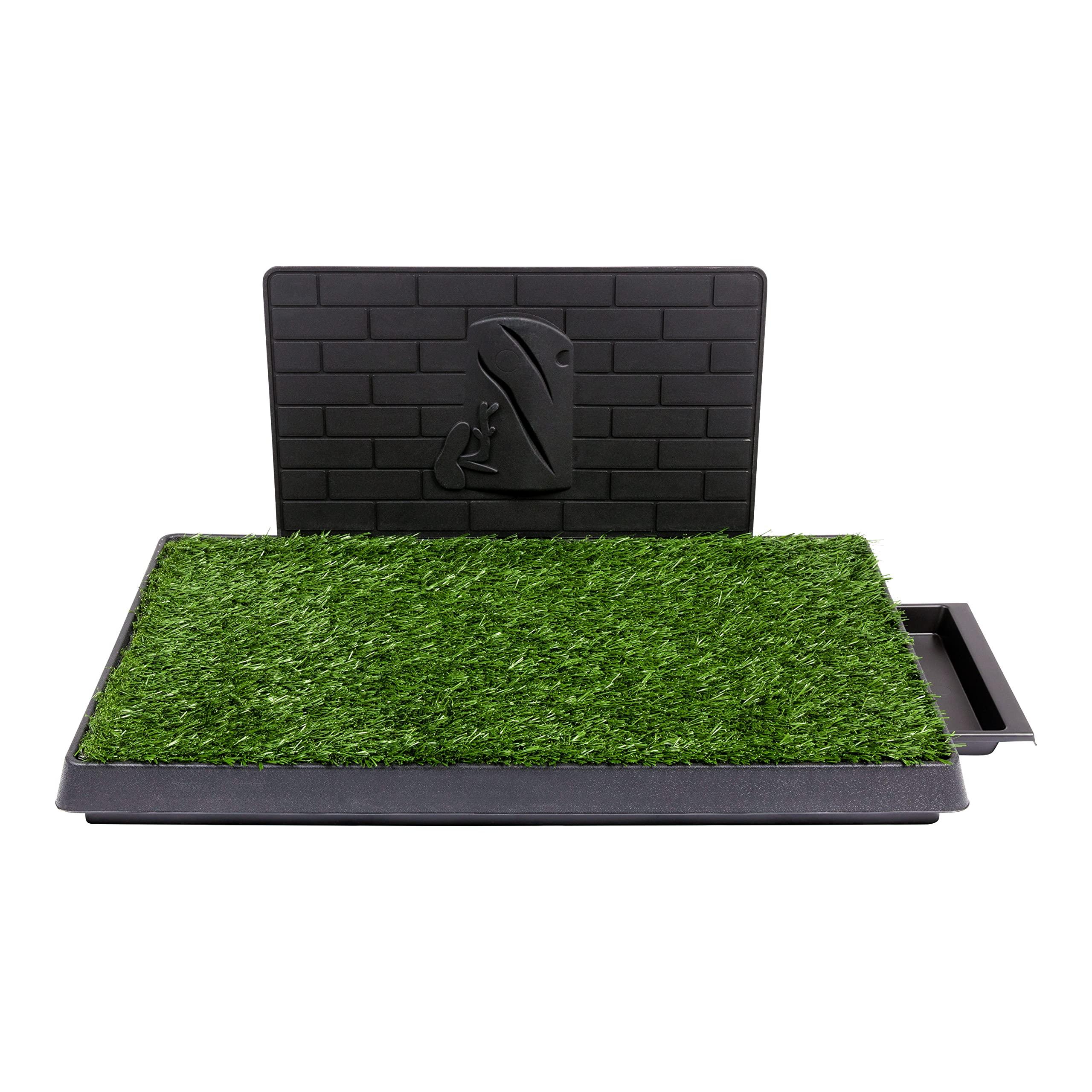 Downtown Pet Supply Dog Potty Tray Replacement for Dog Potty Grass Set - Puppy Training & Dog Housebreaking Supplies - Weatherproof and Washable Dog Pee Pad - 20 x 30 in (with Drawer & Wall)