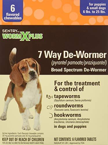 Sergeant\\\'s Sentry Worm X Plus 7 Way DeWormer Small Dogs (6 Count)