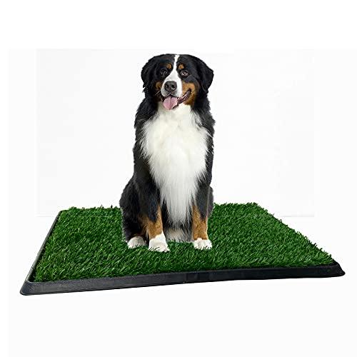 Omeuamigo Dog Pee Pads Artificial Grass Turf,Portable Pet Potty Trainer,Self Cleaning Litter Box Indoor Dog House,Dogs Potty Grass Training Mat (20\\\