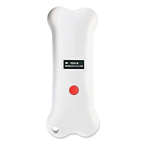 Pet gifts Animal Chip Reader, Rechargeable RFID EMID 134.2kHzFDX-B(ISO 1178411785), Pet Chip ID Scanner AnimalsPetsPigsDogsCats, White-1, 7.2*3.0*1.0inch (PG-PMS02)