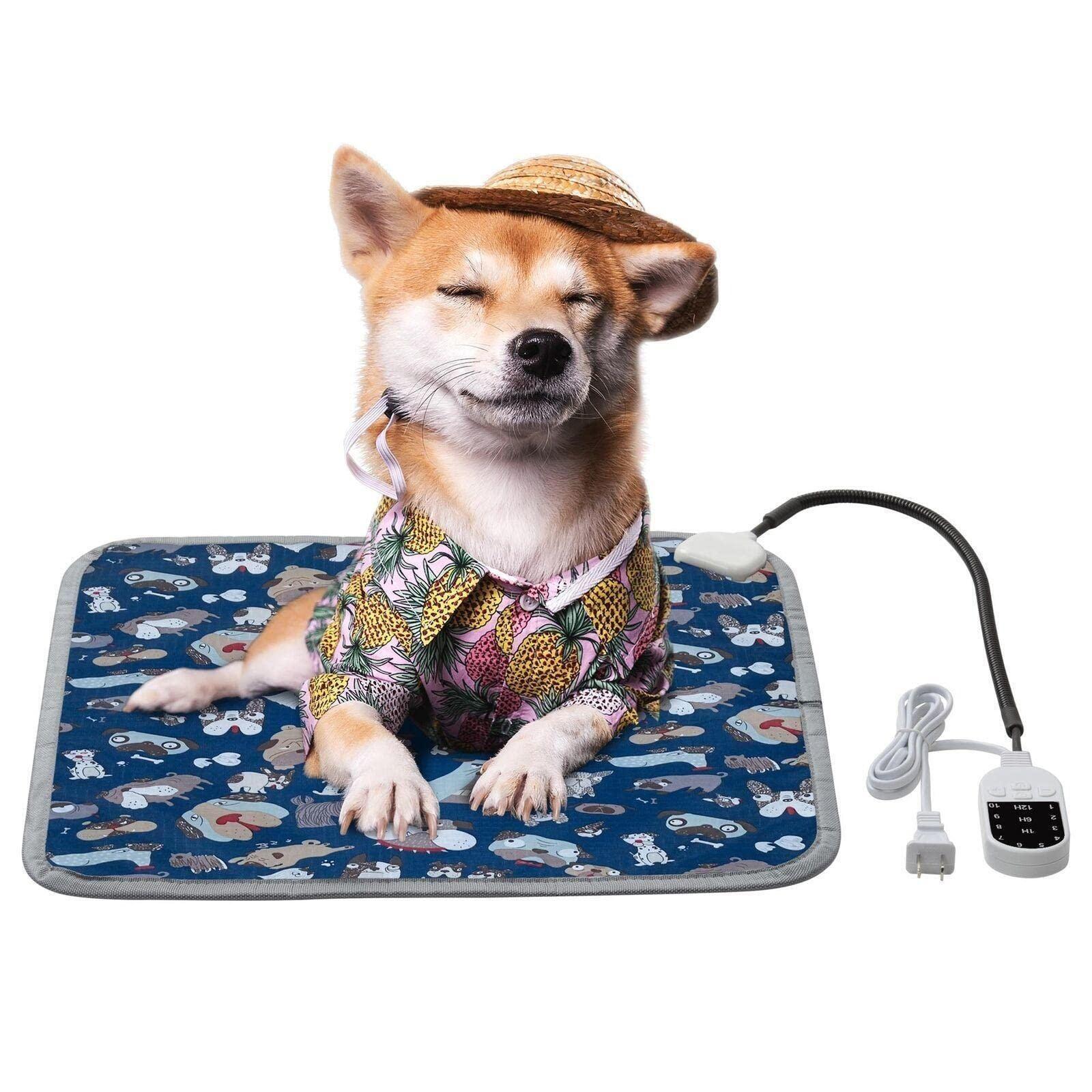 Pet Heating Pad Dog Electric Waterproof Mat Warming Bed Indoor Heated Bed-Small (Small)