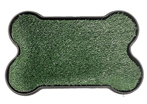 Downtown Pet Supply - Dog Potty Pad - Puppy & Dog Housebreaking Supplies - 2-Layer Super Potty Trainer System with Soft Turf Grass - Dog Pee Pads Holder - 17 in x 27 in