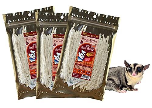 3 Pcs Crab Flavor Sugar Glider Hamster Squirrel Chinchillas Small Animals Crab Sticks - Snacks and Food - Fresh from the ocean (27.5g)