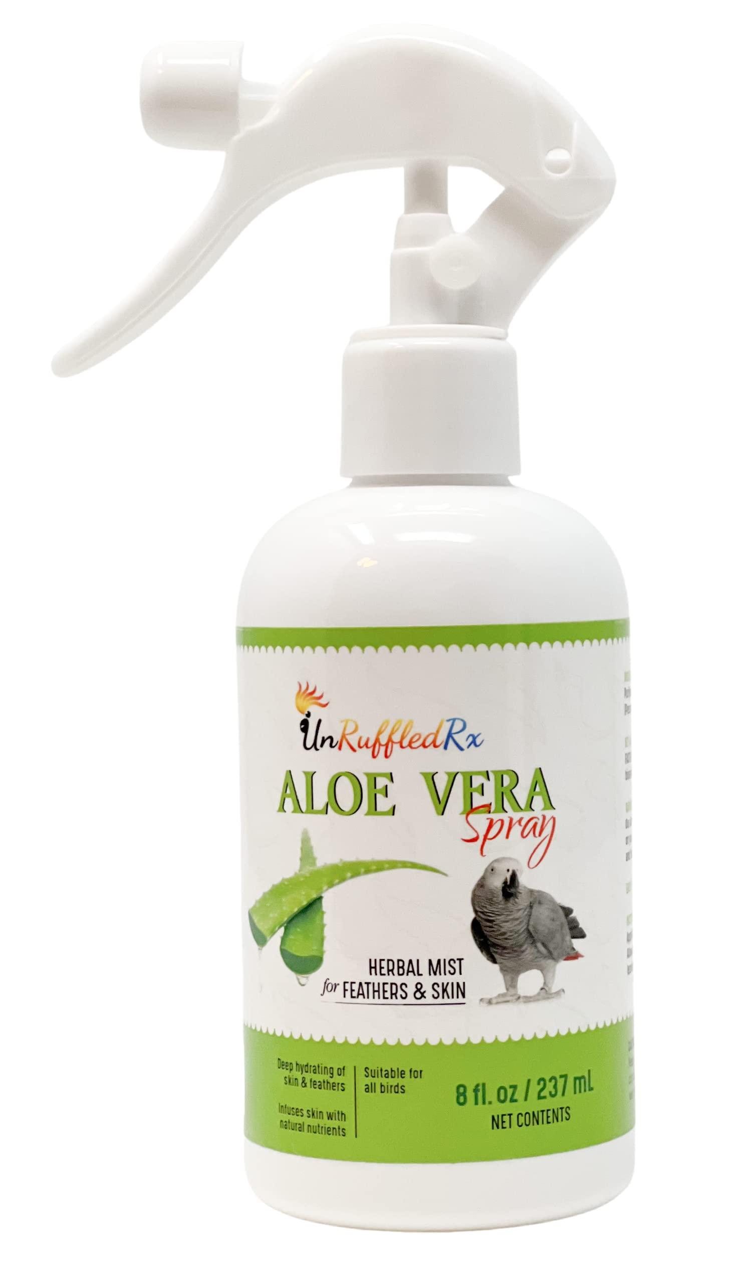 UnRuffledRx Aloe Vera Bird Bath Spray for Daily Care & Skin Health 8 Fl Oz