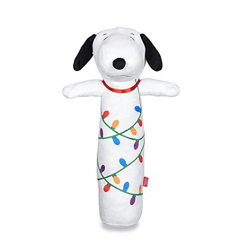 Peanuts Snoopy Holiday Bobo Body Large Dog Toy | Plush Snoopy Tangled Holiday Lights Christmas Squeaky Dog Chew Toy | Plush Dog Toy for Large Dogs, 24\\\