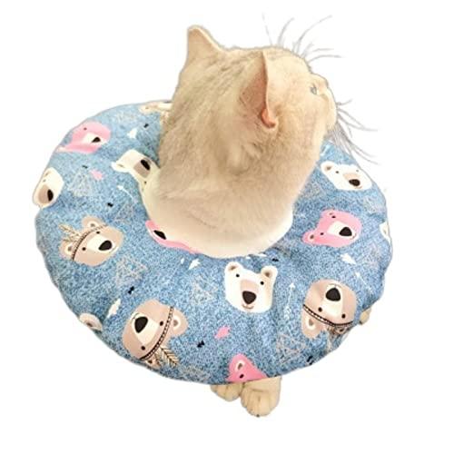 NC Cat Anti-Scratch Collar Comfortable Neck Pillow Pet Protective Headgear Cat Bathing and Grooming Waterproof Anti-Bite, Anti-Lick and Anti-Scratch Collar (13 Colors)