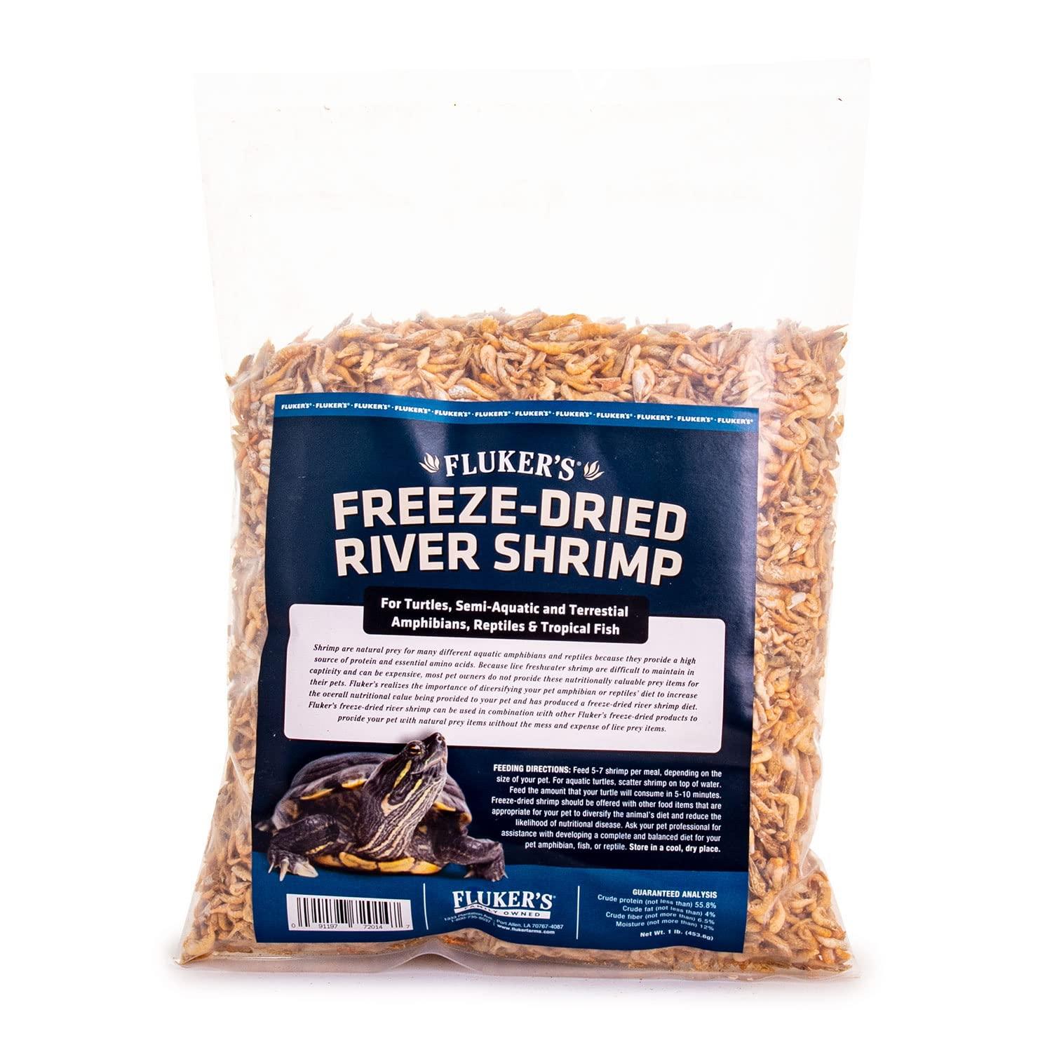 Fluker\\\'s Freeze Dried River Shrimp for Reptiles, Packed with Protein and Essential Nutrients, 1 lb Value Pack