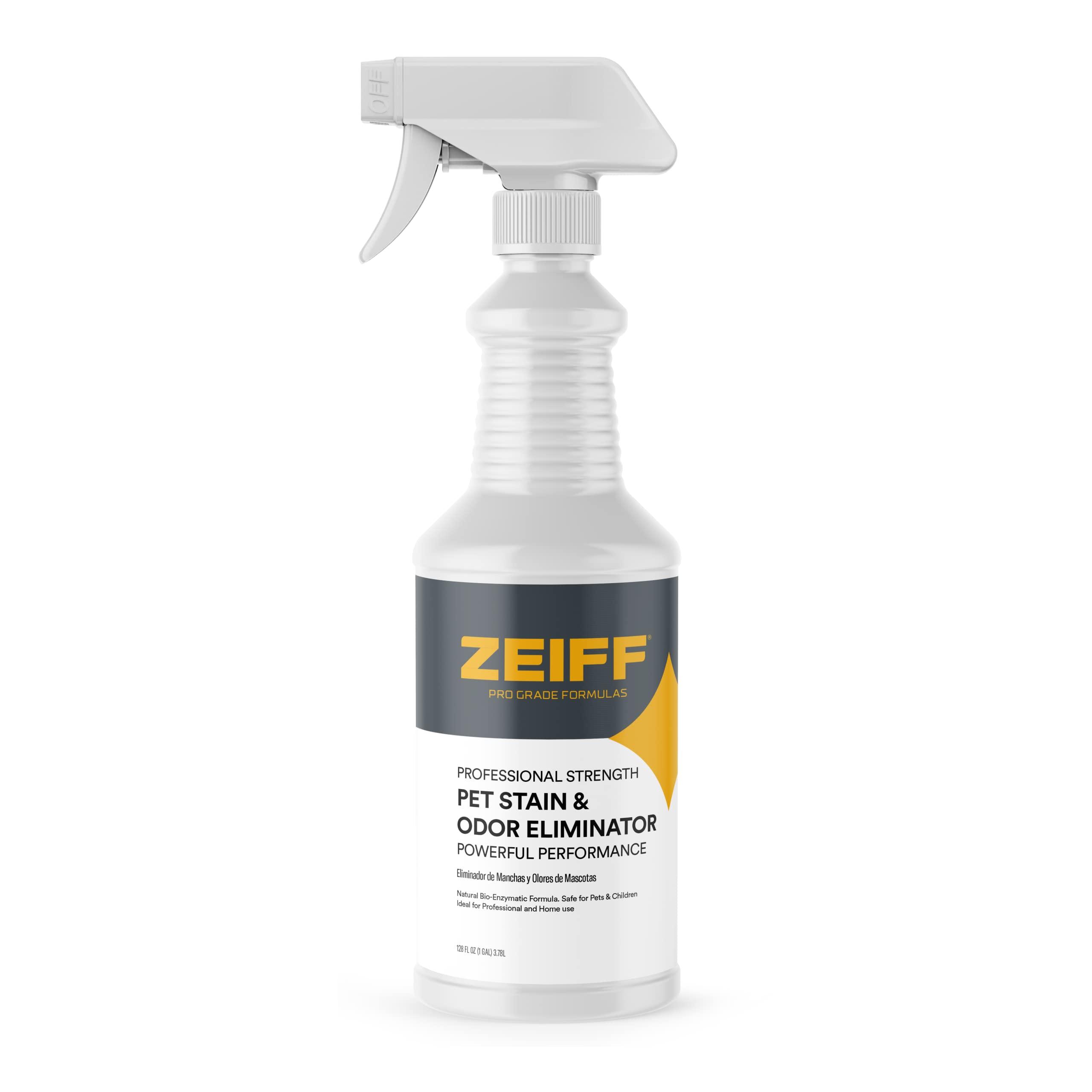 Zeiff Pet Stain and Odor Remover - Pet Odor Eliminator for Home and Professional Use - Pet Urine Enzyme Cleaner to Break Up Tough Stains - Carpet Stain Remover for Dog Urine and Cat Pee, Feces, Fluids