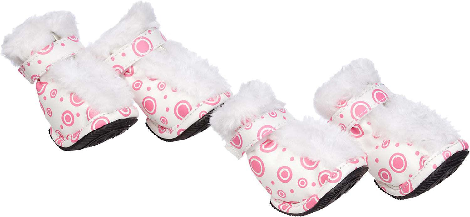 Fashion Plush Premium Fur-Comfort Pvc Waterproof Supportive Pet Shoes(D0102H707GV.)