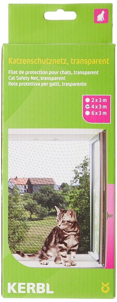 Kerbl Transparent Cat Safety Net, 4 x 3 m