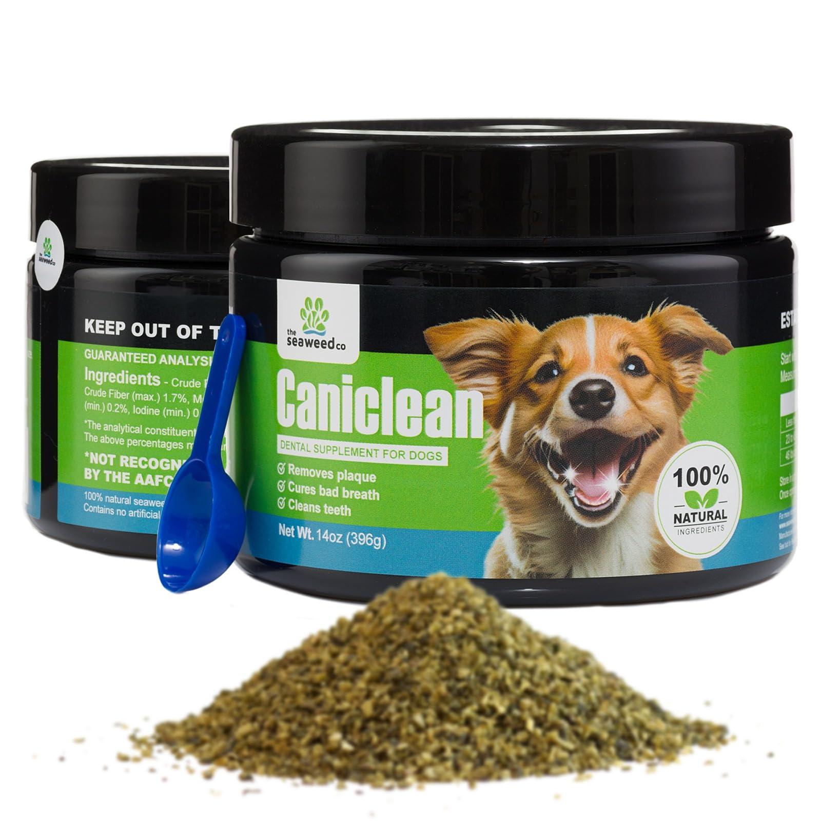 Caniclean Seaweed for Dogs Teeth - Dog Tartar Removal Tool, Plaque Remover, and Breath Freshener - Get Plaque Off Dogs Teeth Naturally