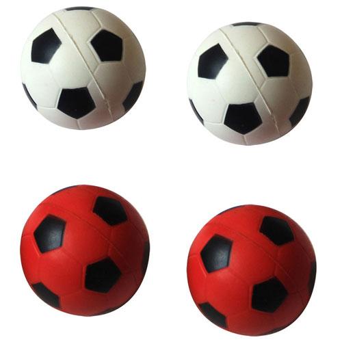 Iconic Pet - Bouncing Sponge Football - 4 Pack - Red/White