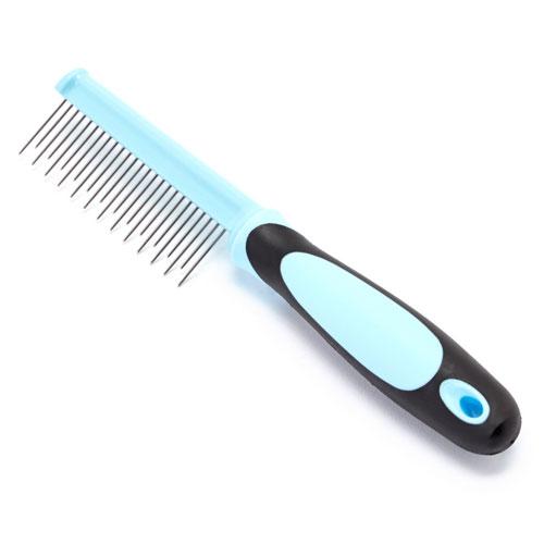 Iconic Pet - Single Sided Pin Comb (skip tooth) - Blue