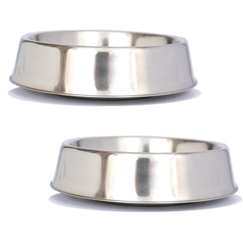(Set of 2) - Anti Ant Stainless Steel Non Skid Pet Bowl for Dog or Cat - 24 oz - 3 cup