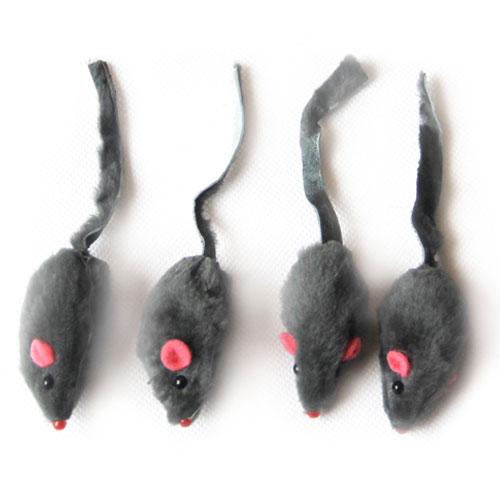 6 Pack Short Hair Fur Mice - 24 Pieces