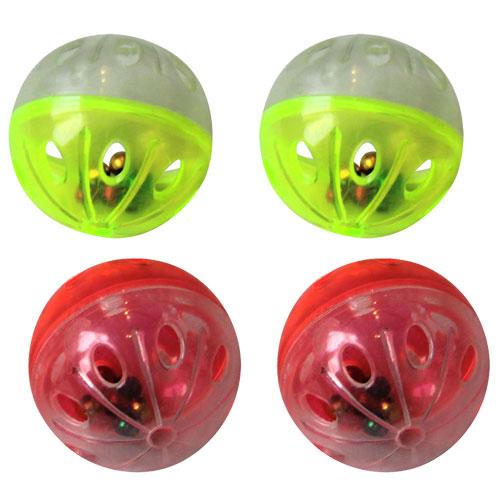 6 Pack Plastic ball with rattle - Assorted - 24 Pieces