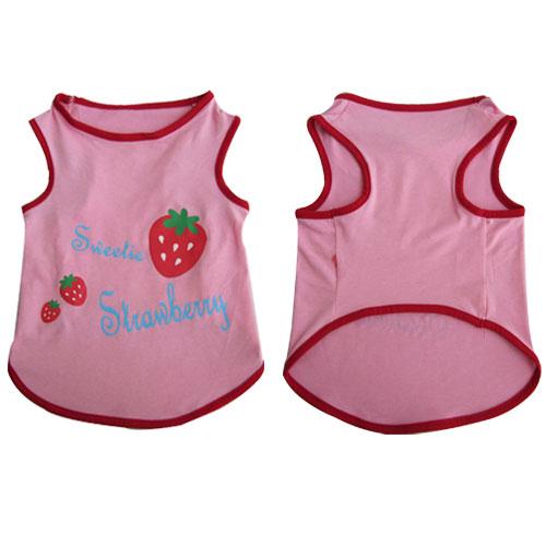 Iconic Pet - Pretty Pet Pink Strawberry Top - X Small