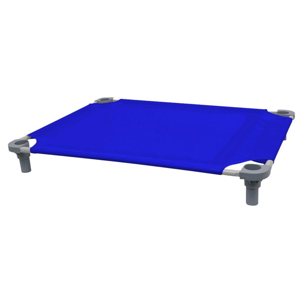 40x30 Pet Cot in Blue with Gray Legs, Unassembled