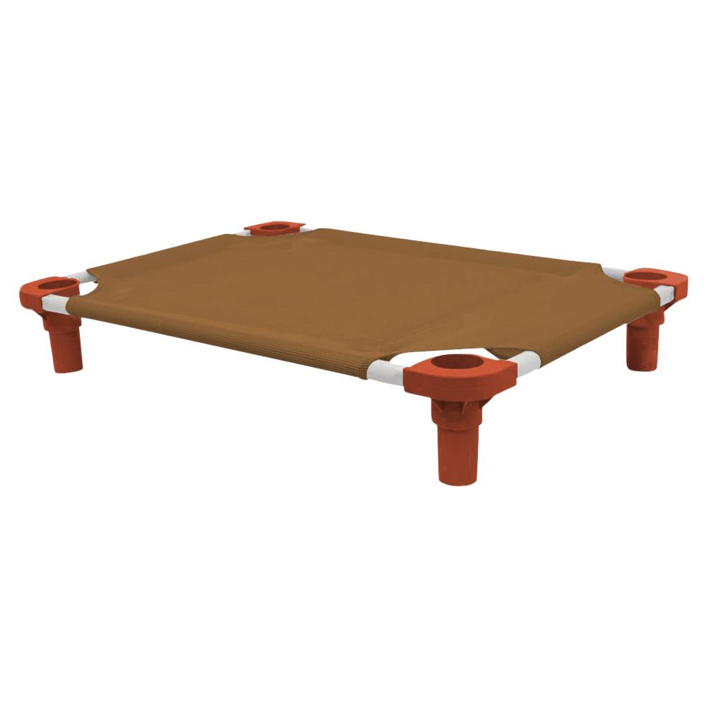 30x22 Pet Cot in Brown with Rust Legs, Unassembled