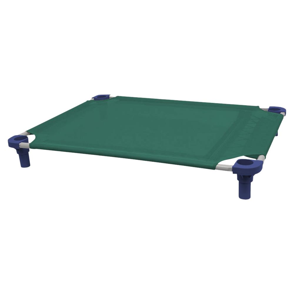 40x30 Pet Cot in Teal with Navy Legs, Unassembled
