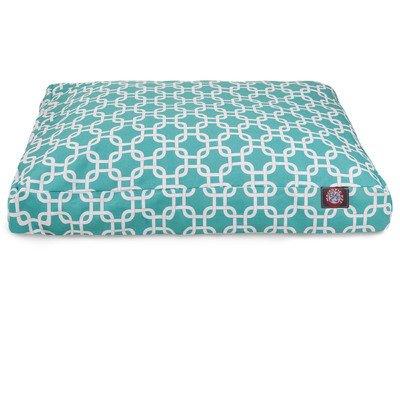 Teal Links Small Rectangle Pet Bed