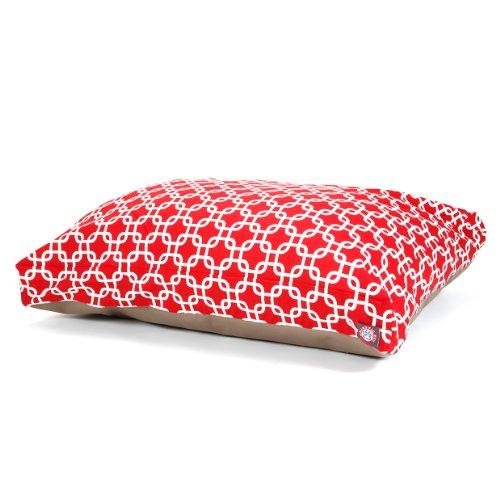 Red Links Large Rectangle Pet Bed