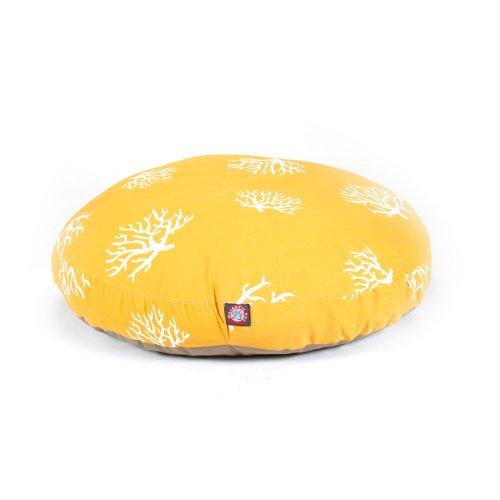 Yellow Coral Medium Round Pet Bed