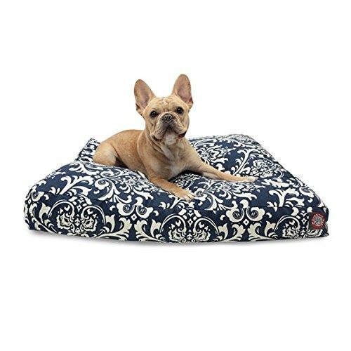 Navy Blue French Quarter Small Rectangle Pet Bed