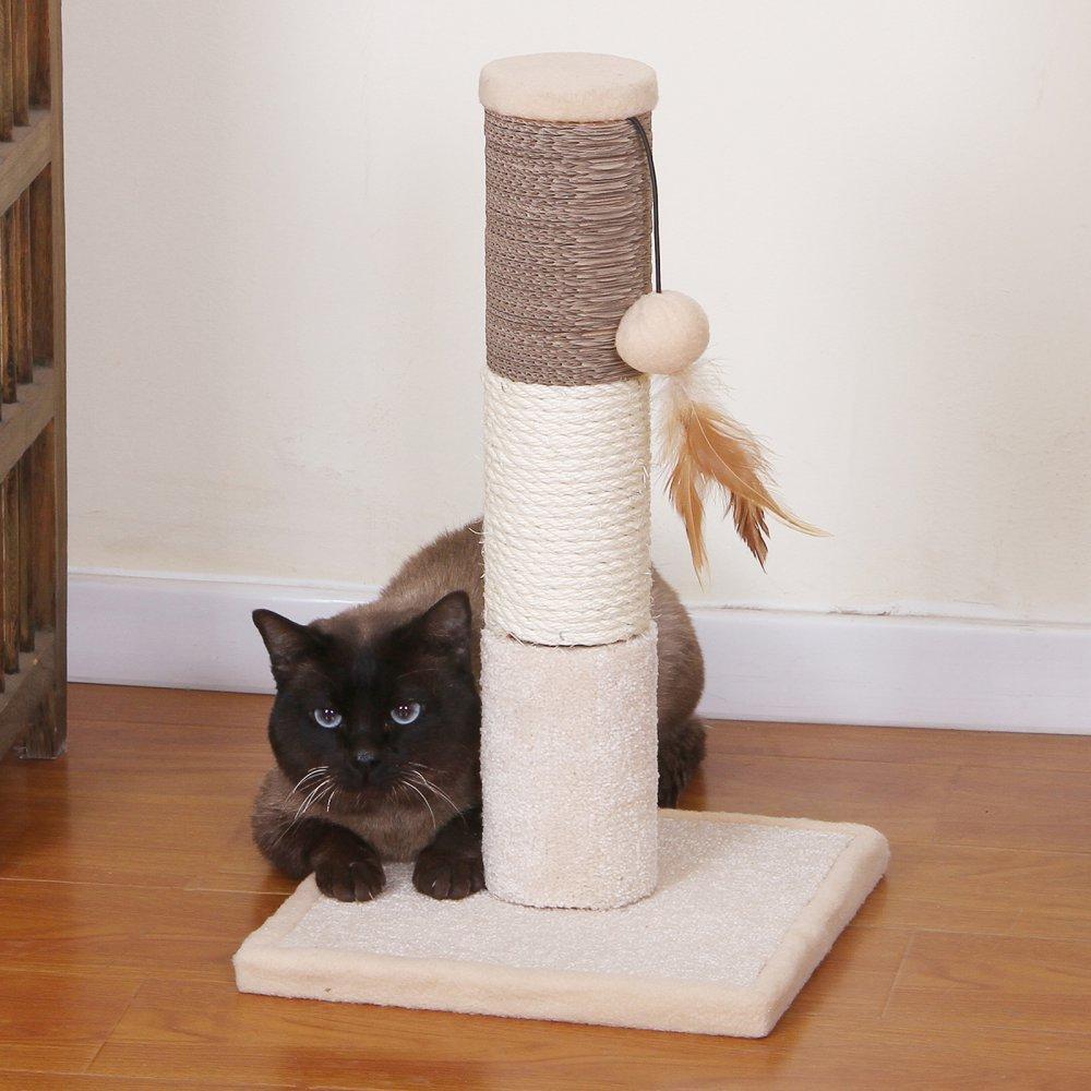 PetPals Pokey - Chocolate and Cream and Sisal Scratching Post